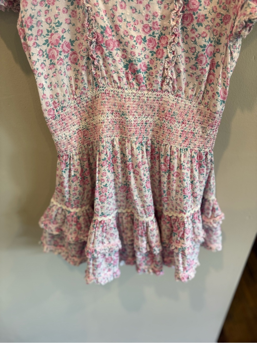 LoveShackFancy Pink Mini Dress Stanton | EUC | Size XS - Picture 8 of 13